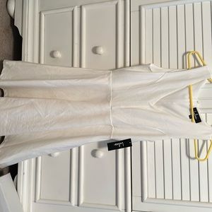 Never worn. Lulu’s white dress. About knee length. Size small.